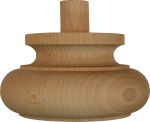 Holzfuß antik, Möbelfuß retro aus Erle, Ø 135mm, Möbelfuss Holz